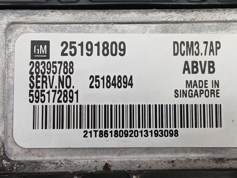 Recambio de centralita motor uce para chevrolet cruze station wagon lt+ referencia OEM IAM 25191809  28395788