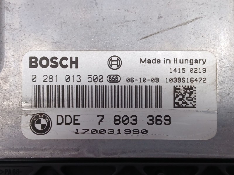 Recambio de centralita motor uce para bmw 5 (e60) 530 d referencia OEM IAM 7803369  0281013500