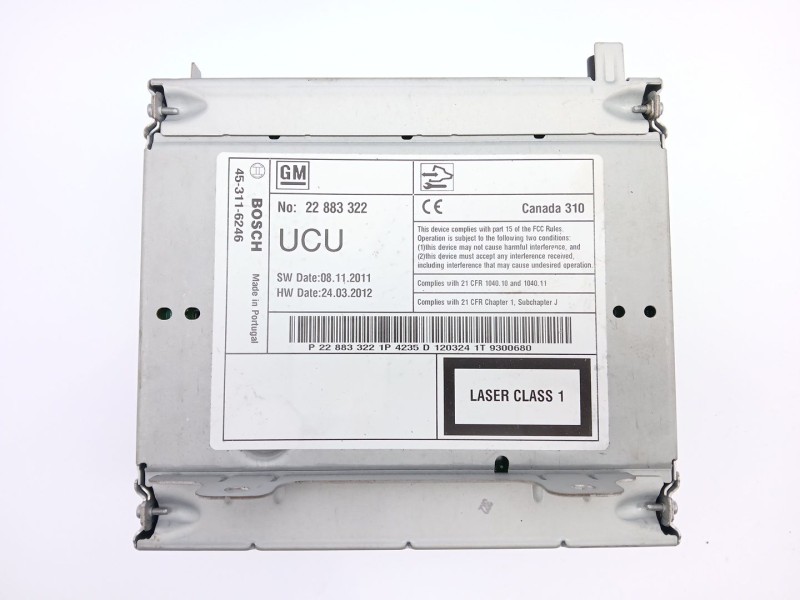 Recambio de sistema audio / cd para opel zafira tourer c (p12) 2.0 cdti (75) referencia OEM IAM 22883322  