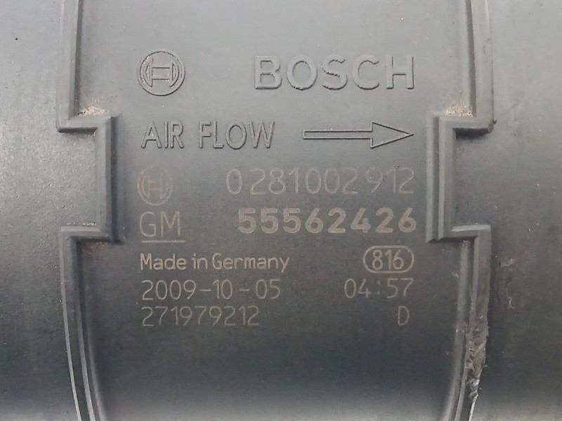 Recambio de caudalimetro para opel insignia a (g09) 2.0 cdti (68) referencia OEM IAM 55562426  0281002912
