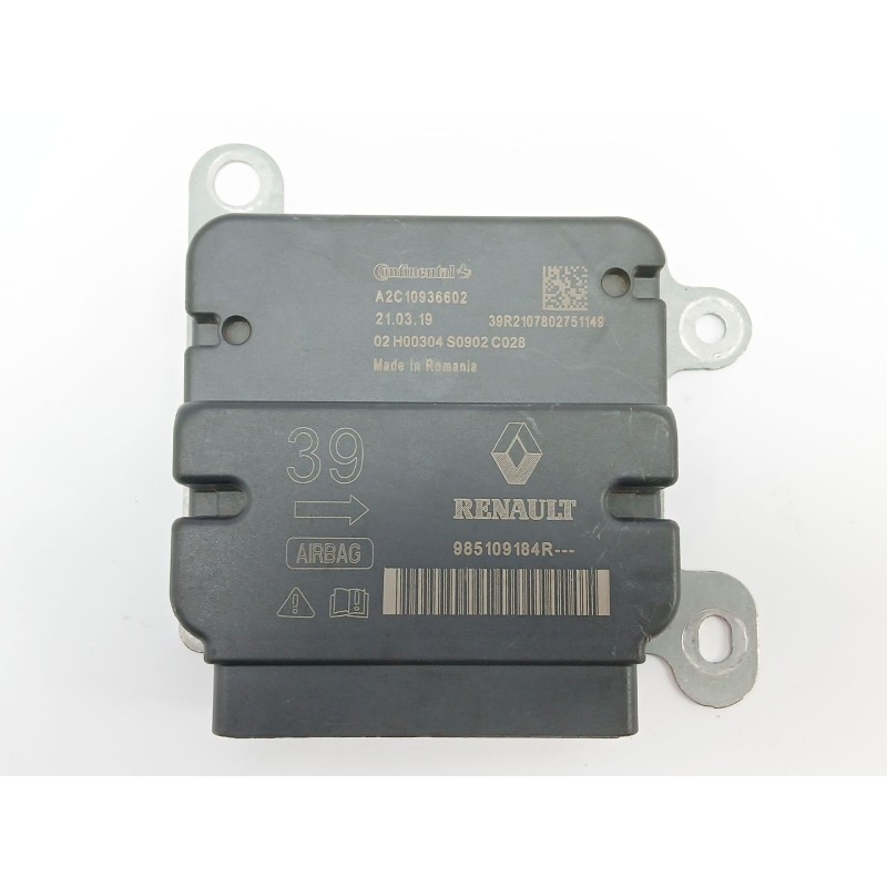 Recambio de centralita airbag para dacia dokker furgoneta/monovolumen 1.5 blue dci 95 (fejl) referencia OEM IAM 985109184R  