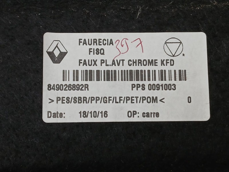 Recambio de bandeja trasera para renault talisman (lp_) 1.6 dci 130 referencia OEM IAM 849026892R  