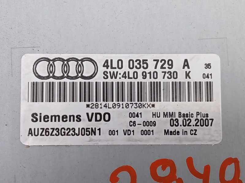 Recambio de sistema audio / cd para audi q7 (4lb) 3.0 tdi quattro referencia OEM IAM 4L0035729A  4L0910730K