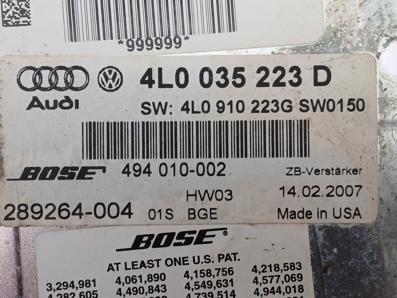 Recambio de modulo electronico para audi q7 (4lb) 3.0 tdi quattro referencia OEM IAM 4L0035223E  4L0910223G