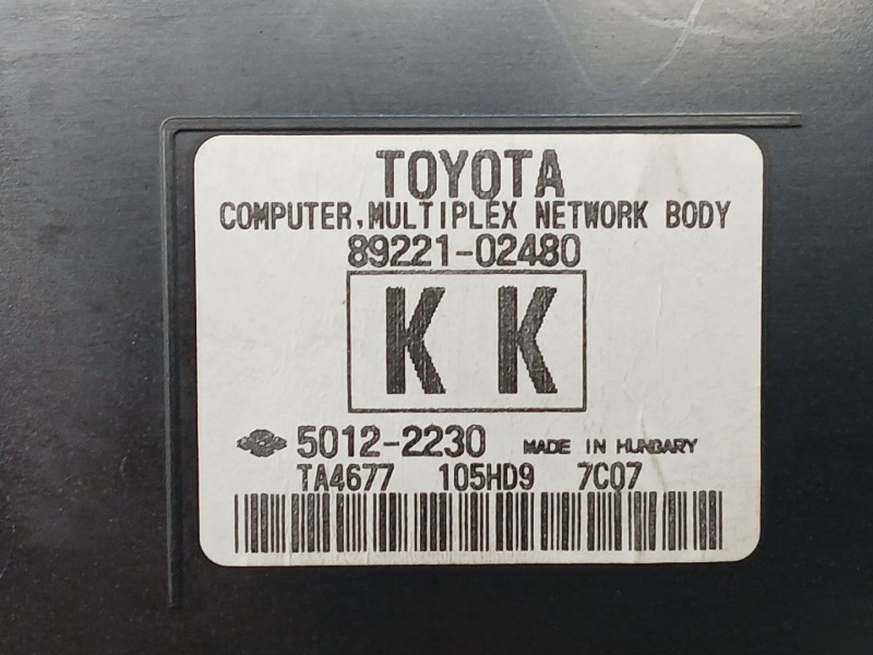 Recambio de modulo electronico para toyota auris (_e18_) 1.2 (nre185_) referencia OEM IAM 8922102480  50122230
