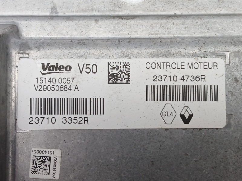 Recambio de centralita motor uce para renault captur referencia OEM IAM 237104736R  237103352R