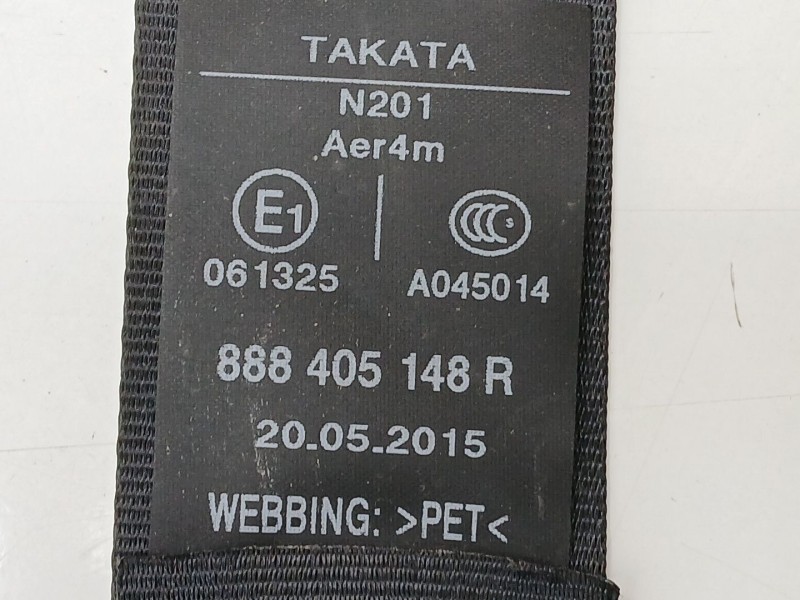 Recambio de cinturon seguridad trasero derecho para renault captur referencia OEM IAM 888405148R  