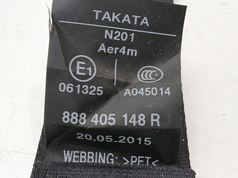 Recambio de cinturon seguridad trasero izquierdo para renault captur referencia OEM IAM 888405148R  