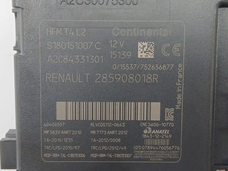 Recambio de conmutador de arranque para renault captur referencia OEM IAM 285908018R  A2C84331301