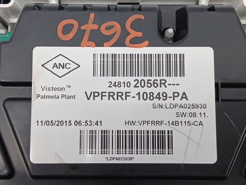 Recambio de cuadro instrumentos para renault captur referencia OEM IAM 248102056R  