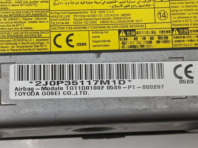 Recambio de kit airbag para toyota auris (_e18_) 1.2 (nre185_) referencia OEM IAM 5598102200  0589P1000235