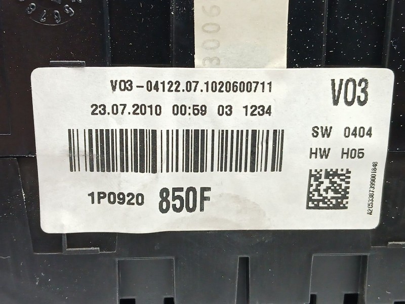 Recambio de cuadro instrumentos para seat leon (1p1) 1.4 tsi referencia OEM IAM 1P0920850F  