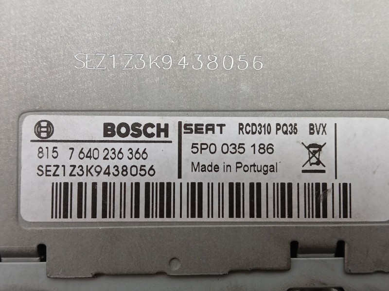 Recambio de sistema audio / cd para seat leon (1p1) 1.4 tsi referencia OEM IAM 5P0035186  7640236366