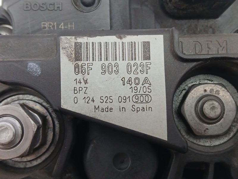 Recambio de alternador para seat altea (5p1) 1.6 referencia OEM IAM 06F903023F  0124525091