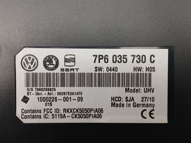 Recambio de modulo electronico para seat leon (1p1) 1.4 tsi referencia OEM IAM 7P6035730C  