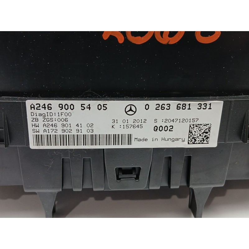 Recambio de cuadro instrumentos para mercedes-benz clase b sports tourer (w246, w242) b 180 cdi (246.200) referencia OEM IAM A24