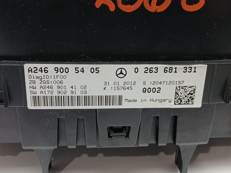 Recambio de cuadro instrumentos para mercedes-benz clase b sports tourer (w246, w242) b 180 cdi (246.200) referencia OEM IAM A24