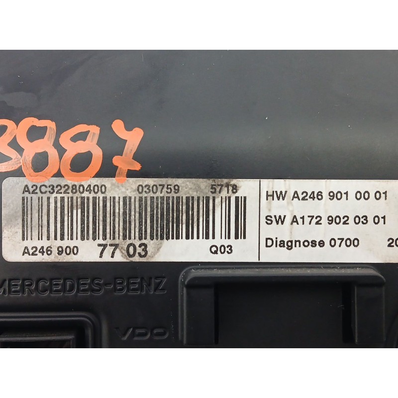 Recambio de pantalla multifuncion para mercedes-benz clase b sports tourer (w246, w242) b 180 cdi (246.200) referencia OEM IAM A