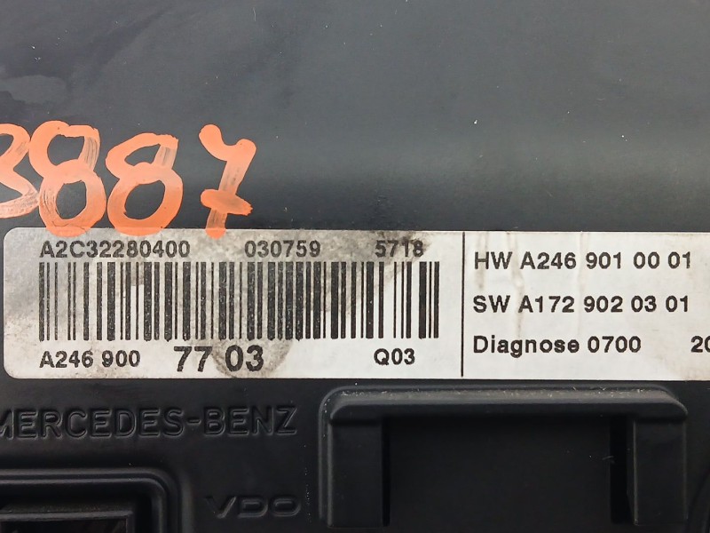 Recambio de pantalla multifuncion para mercedes-benz clase b sports tourer (w246, w242) b 180 cdi (246.200) referencia OEM IAM A