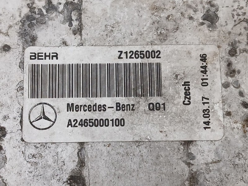 Recambio de intercooler para mercedes-benz clase b sports tourer (w246, w242) b 180 cdi (246.200) referencia OEM IAM A2465000100