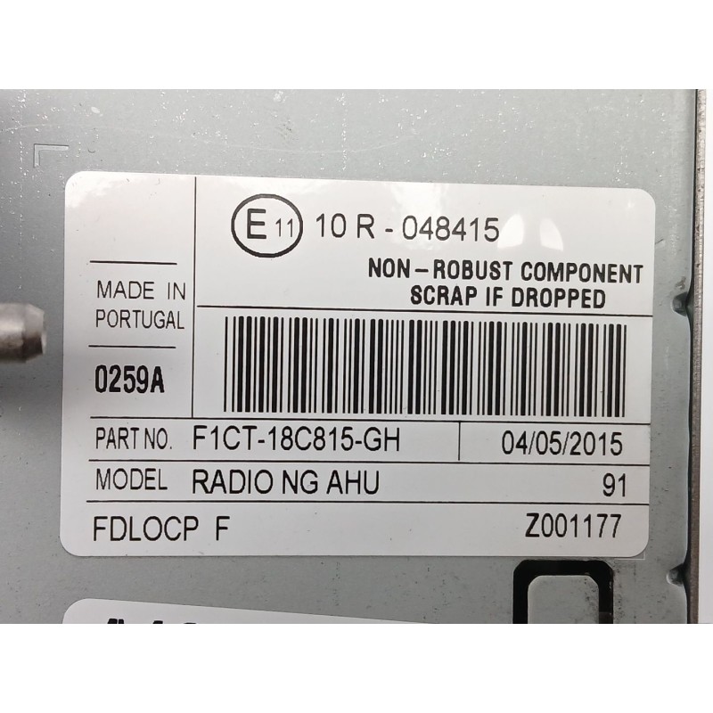 Recambio de sistema audio / cd para ford grand c-max (dxa/cb7, dxa/ceu) 1.0 ecoboost referencia OEM IAM F1CT18C815GH  
