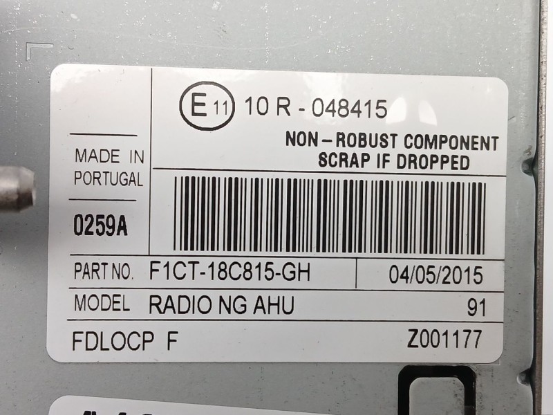 Recambio de sistema audio / cd para ford grand c-max (dxa/cb7, dxa/ceu) 1.0 ecoboost referencia OEM IAM F1CT18C815GH  