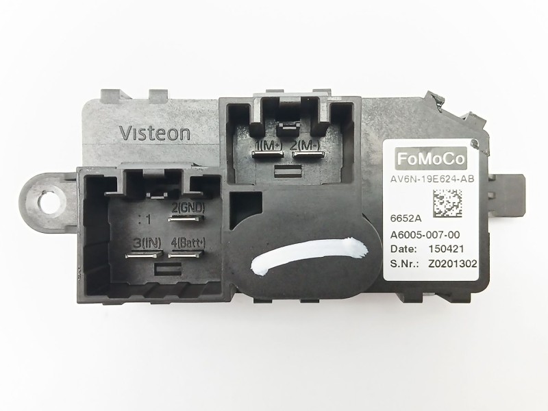 Recambio de resistencia calefaccion para ford grand c-max (dxa/cb7, dxa/ceu) 1.0 ecoboost referencia OEM IAM AV6N19E624AB  A6005