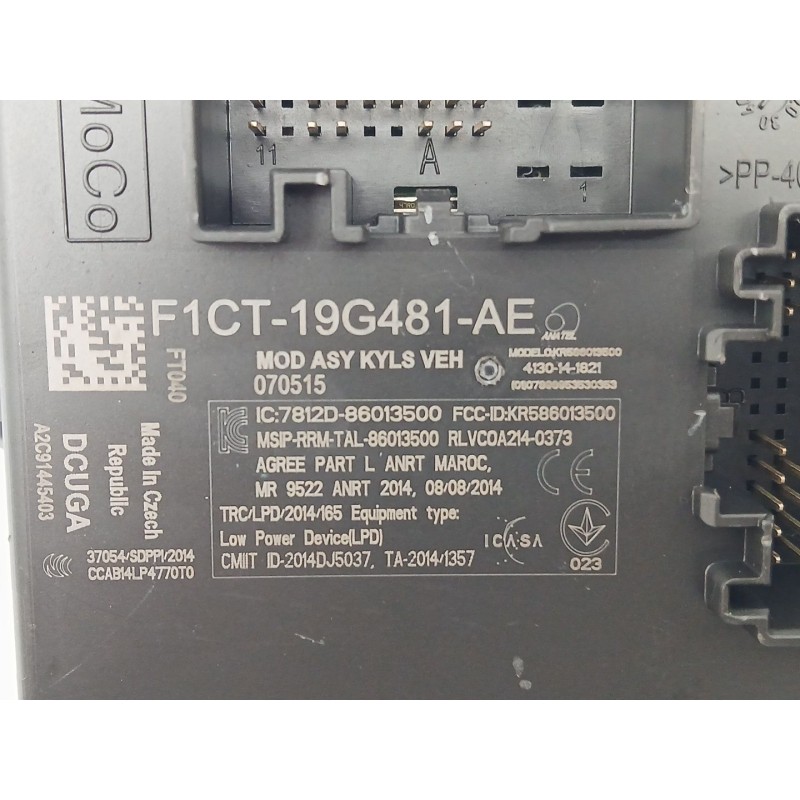 Recambio de modulo electronico para ford grand c-max (dxa/cb7, dxa/ceu) 1.0 ecoboost referencia OEM IAM F1CT19G481AE  