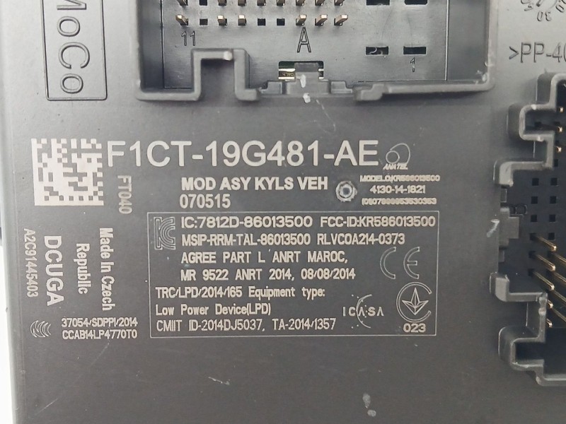 Recambio de modulo electronico para ford grand c-max (dxa/cb7, dxa/ceu) 1.0 ecoboost referencia OEM IAM F1CT19G481AE  
