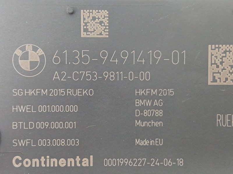 Recambio de modulo electronico para bmw x1 (f48) sdrive 18 d referencia OEM IAM 6135949141901 61359491419 A2C7539811000