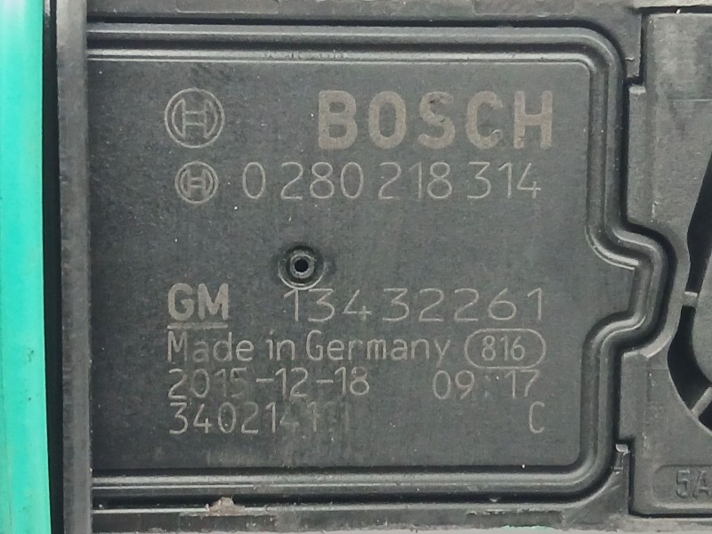 Recambio de caudalimetro para opel astra k (b16) 1.6 turbo (68) referencia OEM IAM 13432261  0280218314