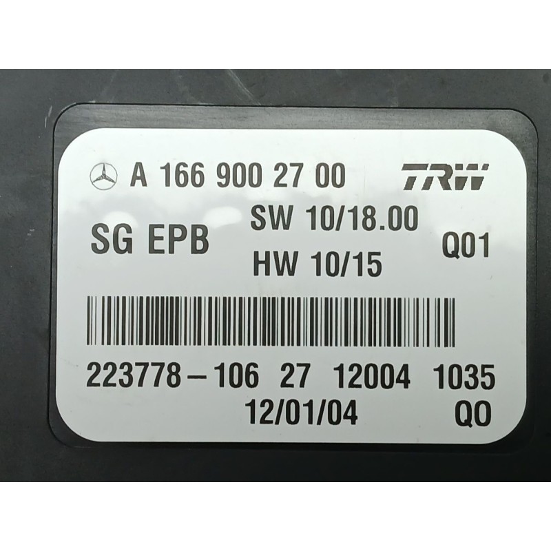 Recambio de modulo electronico para mercedes-benz clase b sports tourer (w246, w242) b 180 cdi (246.200) referencia OEM IAM A166