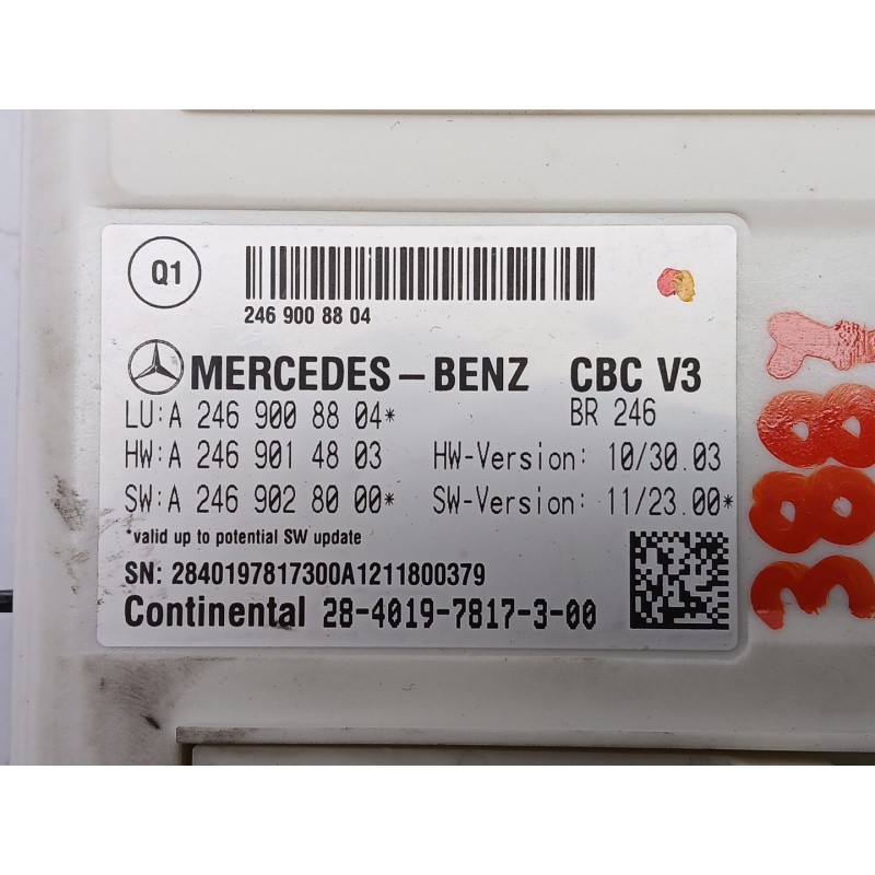 Recambio de modulo electronico para mercedes-benz clase b sports tourer (w246, w242) b 180 cdi (246.200) referencia OEM IAM A246