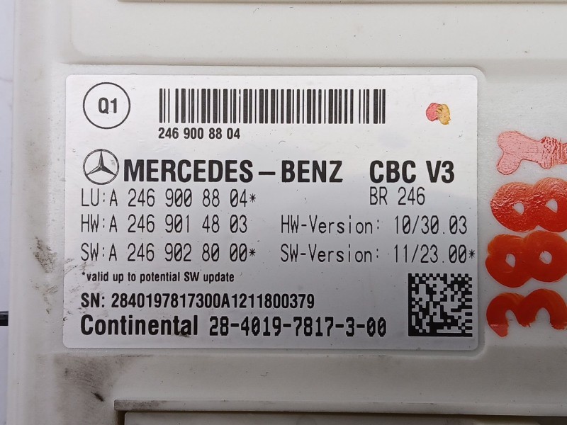 Recambio de modulo electronico para mercedes-benz clase b sports tourer (w246, w242) b 180 cdi (246.200) referencia OEM IAM A246