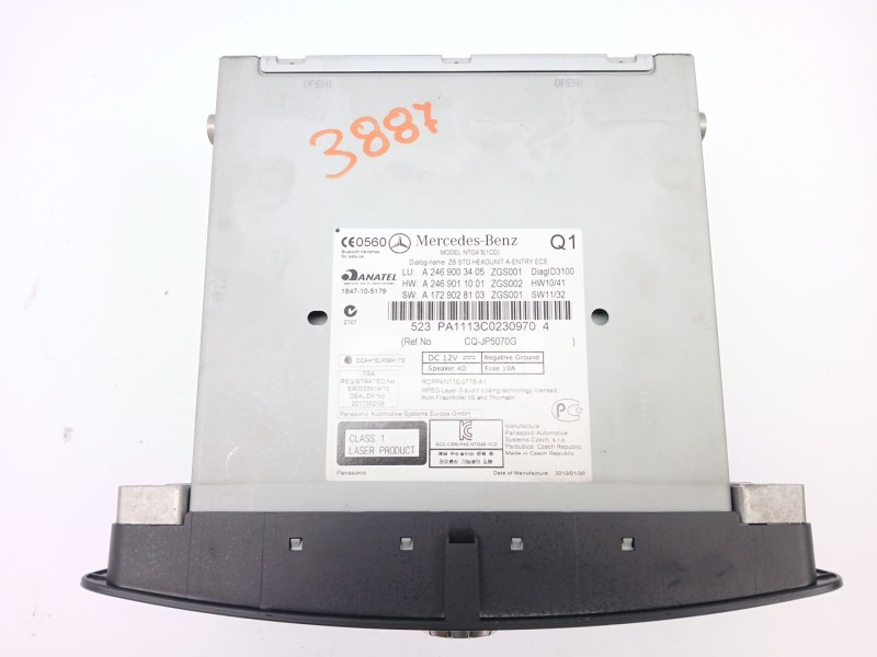 Recambio de sistema audio / cd para mercedes-benz clase b sports tourer (w246, w242) b 180 cdi (246.200) referencia OEM IAM A246