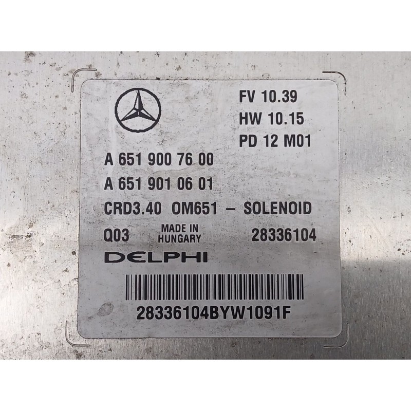 Recambio de centralita motor uce para mercedes-benz clase b sports tourer (w246, w242) b 180 cdi (246.200) referencia OEM IAM A6