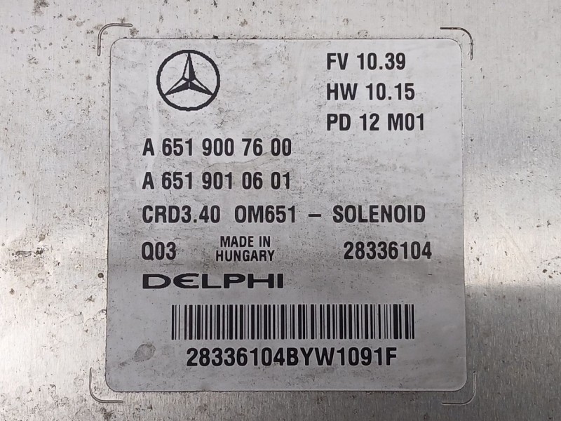 Recambio de centralita motor uce para mercedes-benz clase b sports tourer (w246, w242) b 180 cdi (246.200) referencia OEM IAM A6