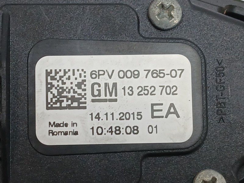 Recambio de potenciometro pedal para opel astra k (b16) 1.6 turbo (68) referencia OEM IAM 13252702  6PV00976507