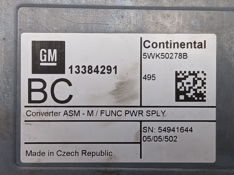 Recambio de modulo electronico para opel astra k (b16) 1.6 turbo (68) referencia OEM IAM 13384291  5WK50278B