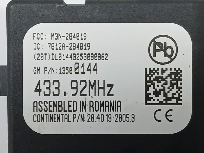 Recambio de modulo electronico para opel astra k (b16) 1.6 turbo (68) referencia OEM IAM 13500144  