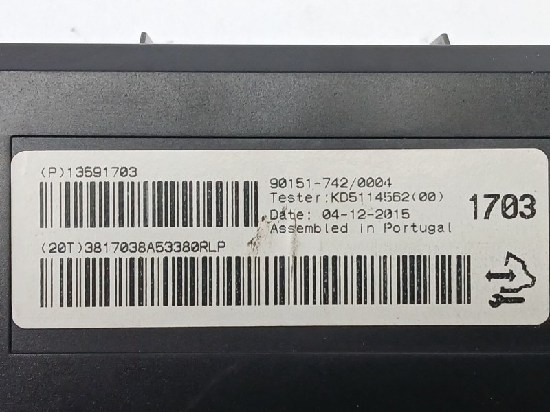 Recambio de modulo electronico para opel astra k (b16) 1.6 turbo (68) referencia OEM IAM 13591703  