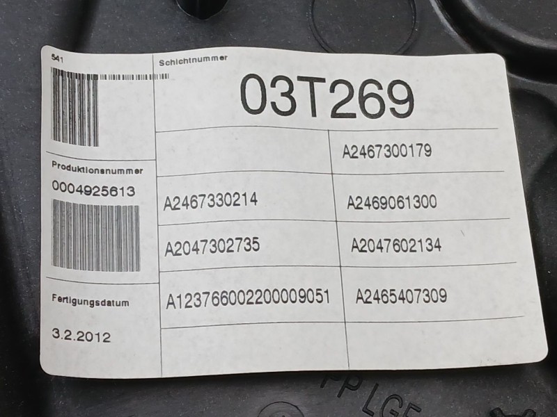 Recambio de elevalunas trasero izquierdo para mercedes-benz clase b sports tourer (w246, w242) b 180 cdi (246.200) referencia OE