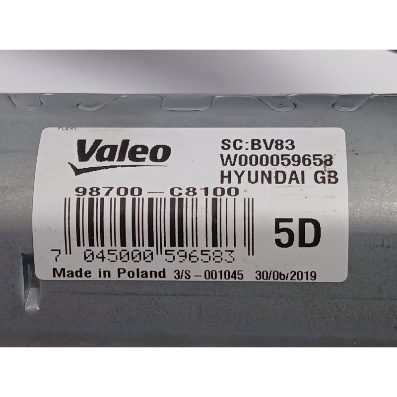 Recambio de motor limpia trasero para hyundai i20 ii (gb, ib) 1.0 t-gdi referencia OEM IAM 98700C8100  W000059658