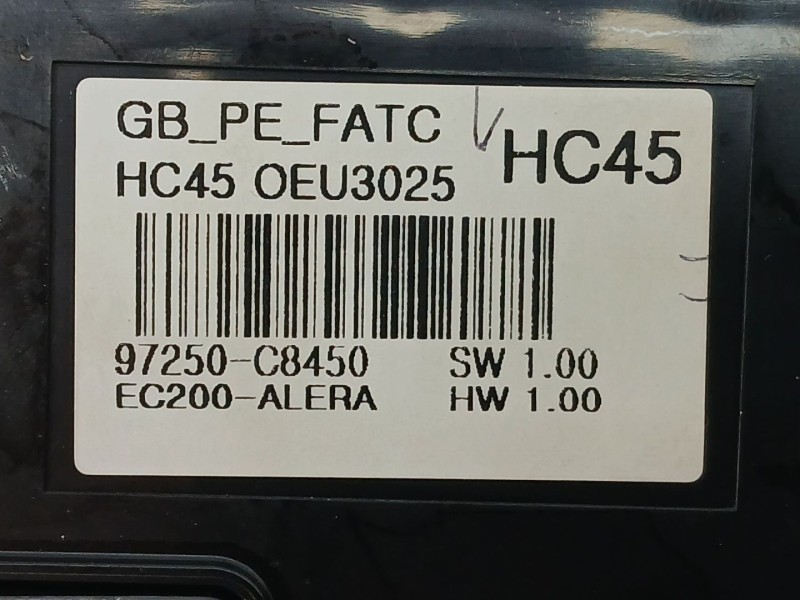 Recambio de mando climatizador para hyundai i20 ii (gb, ib) 1.0 t-gdi referencia OEM IAM 97250C8450  