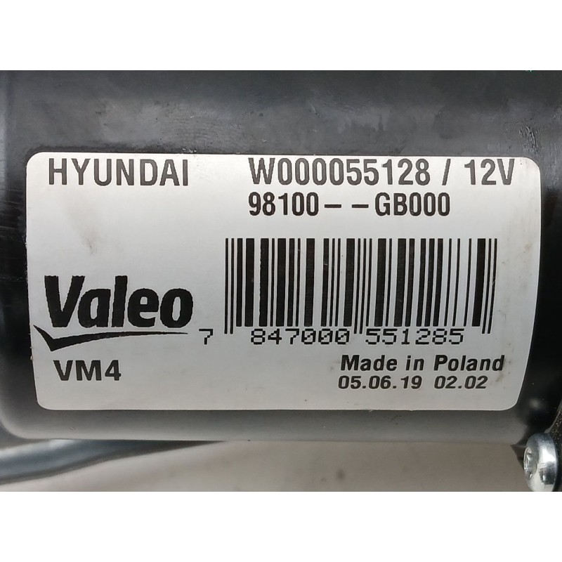 Recambio de motor limpia delantero para hyundai i20 ii (gb, ib) 1.0 t-gdi referencia OEM IAM 98100GB000  W000055128