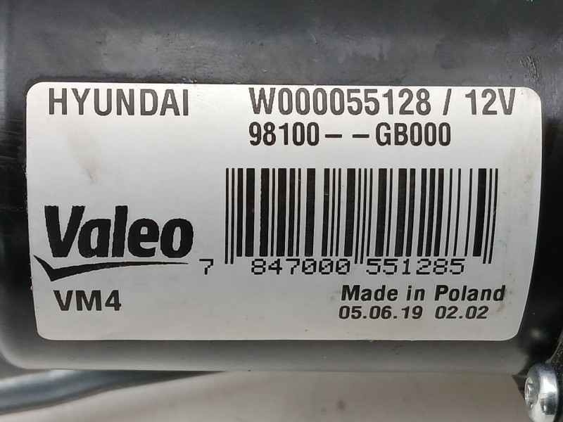Recambio de motor limpia delantero para hyundai i20 ii (gb, ib) 1.0 t-gdi referencia OEM IAM 98100GB000  W000055128