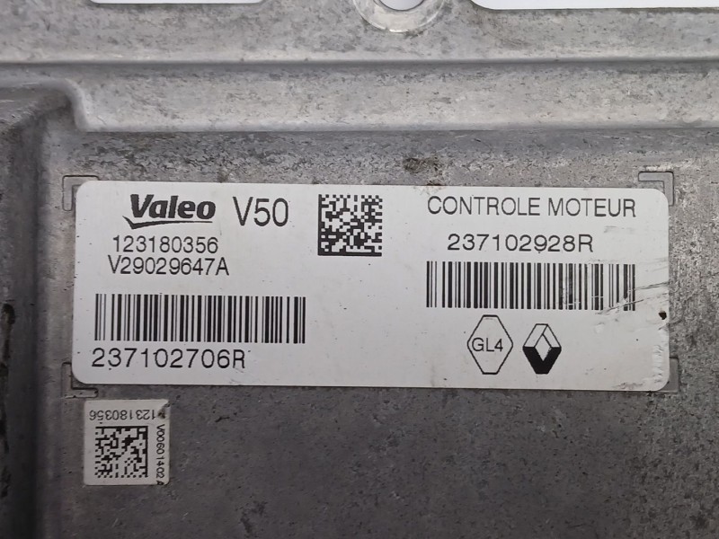 Recambio de centralita motor uce para renault clio iv (bh_) 0.9 tce 90 referencia OEM IAM 237102928R V29029647A 237102706R