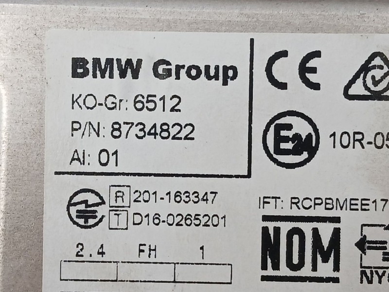 Recambio de sistema audio / cd para bmw x1 (f48) sdrive 18 d referencia OEM IAM 6512873482201  