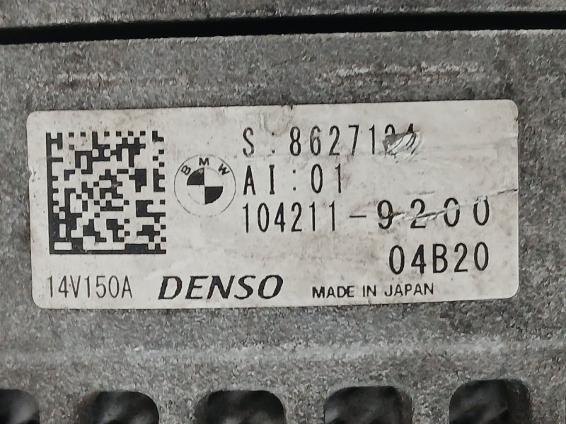 Recambio de alternador para bmw x1 (f48) sdrive 18 d referencia OEM IAM 8627124  1042119200