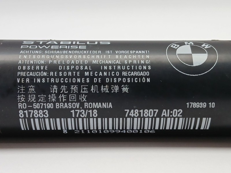 Recambio de amortiguadores maletero / porton para bmw x1 (f48) sdrive 18 d referencia OEM IAM 7481807  